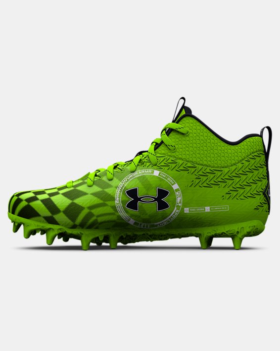 Boys' UA Spotlight Select 3 MC AA Jr. Football Cleats, Green, pdpMainDesktop image number 1